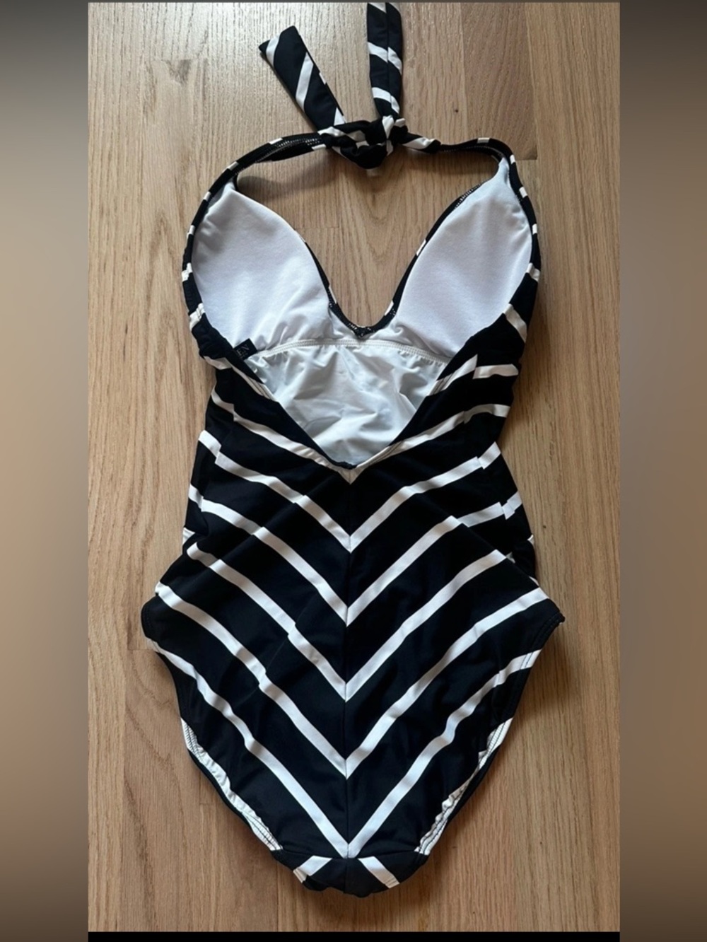 Lauren Ralph Lauren Deauville Striped Halter Swimsuit - Size 4 - Picture 3 of 7